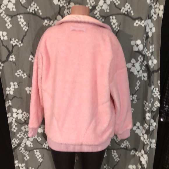NWT JUICY COUTURE Pink Sherpa Pullover Jacket Coat - Picture 7 of 8